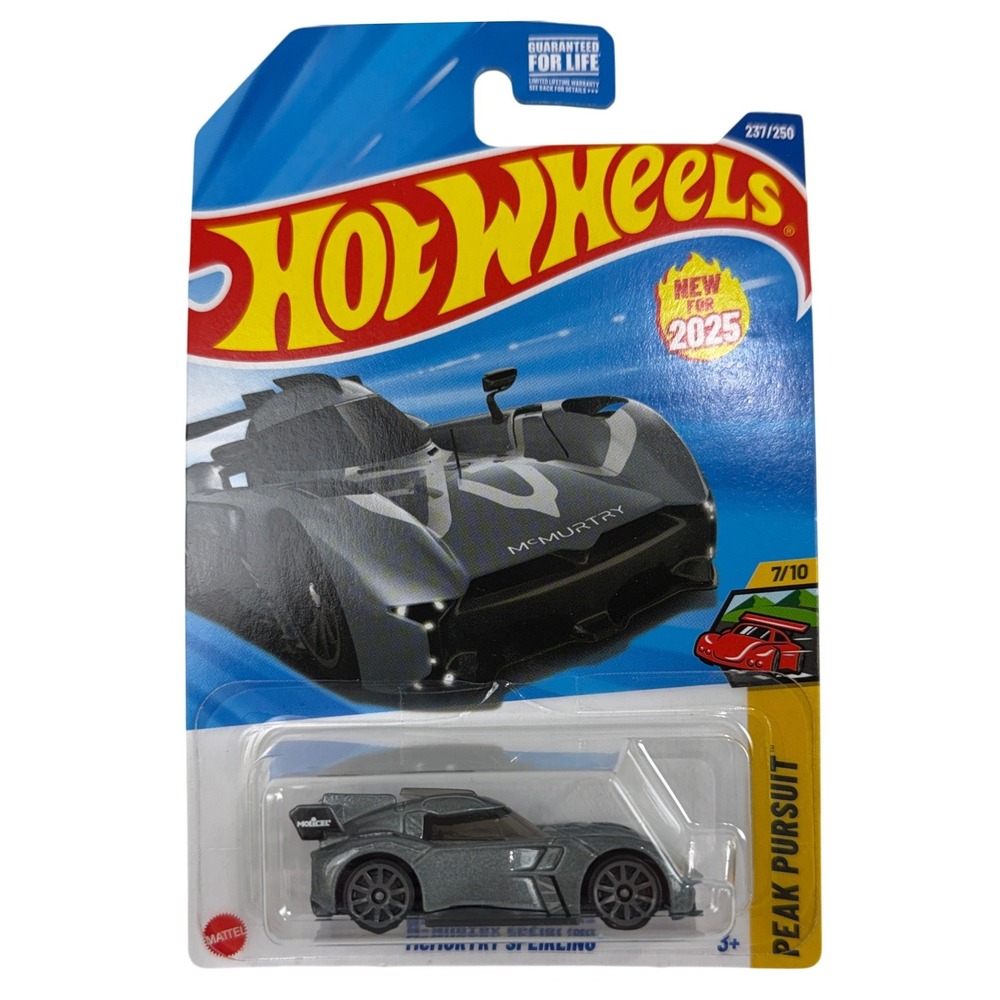 Hot Wheels McMurtry Speirling 237/250 Grey 2025 Peak Pursuit 7/10 Diecast Car